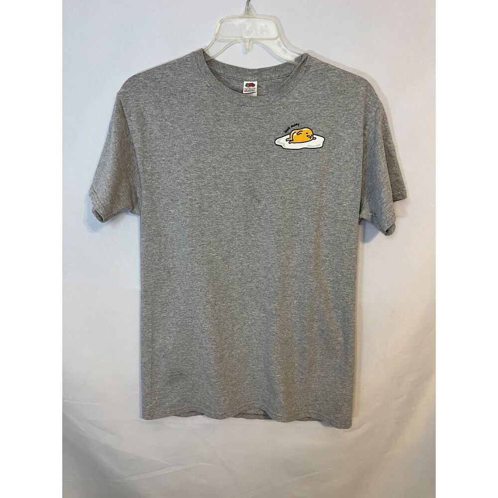 Gudetama Sanrio Look Away Graphic T-Shirt Gray Heather Unisex Size M